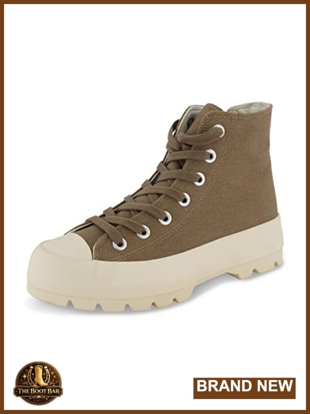 Canvas High Top Platform Sneakers with Side Zipper and Memory Foam
